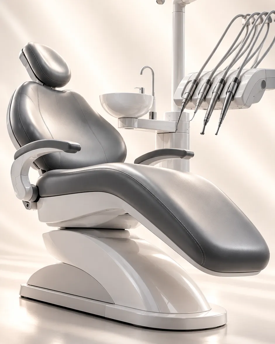 Sillón dental en un consultorio luminoso
